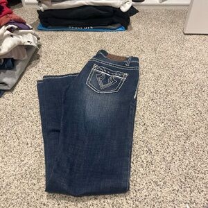 Dark Blue Boot Cut Jeans for Women